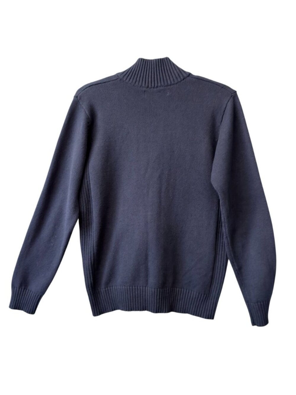 Vintage US Polo Assn Men Sweater Small Blue Pull Over 3/4 Zip Logo Cotton Blend - Picture 14 of 16